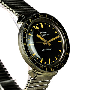 Bulova Accutron Astronaut with Black 24 hr Bezel - Mint Condition - Box, Papers and Original Purchase Receipt -1983