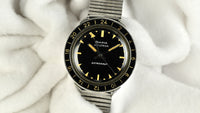 Bulova Accutron Astronaut with Black 24 hr Bezel - Mint Condition - Box, Papers and Original Purchase Receipt -1983