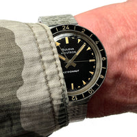 Bulova Accutron Astronaut with Black 24 hr Bezel - Mint Condition - Box, Papers and Original Purchase Receipt -1983