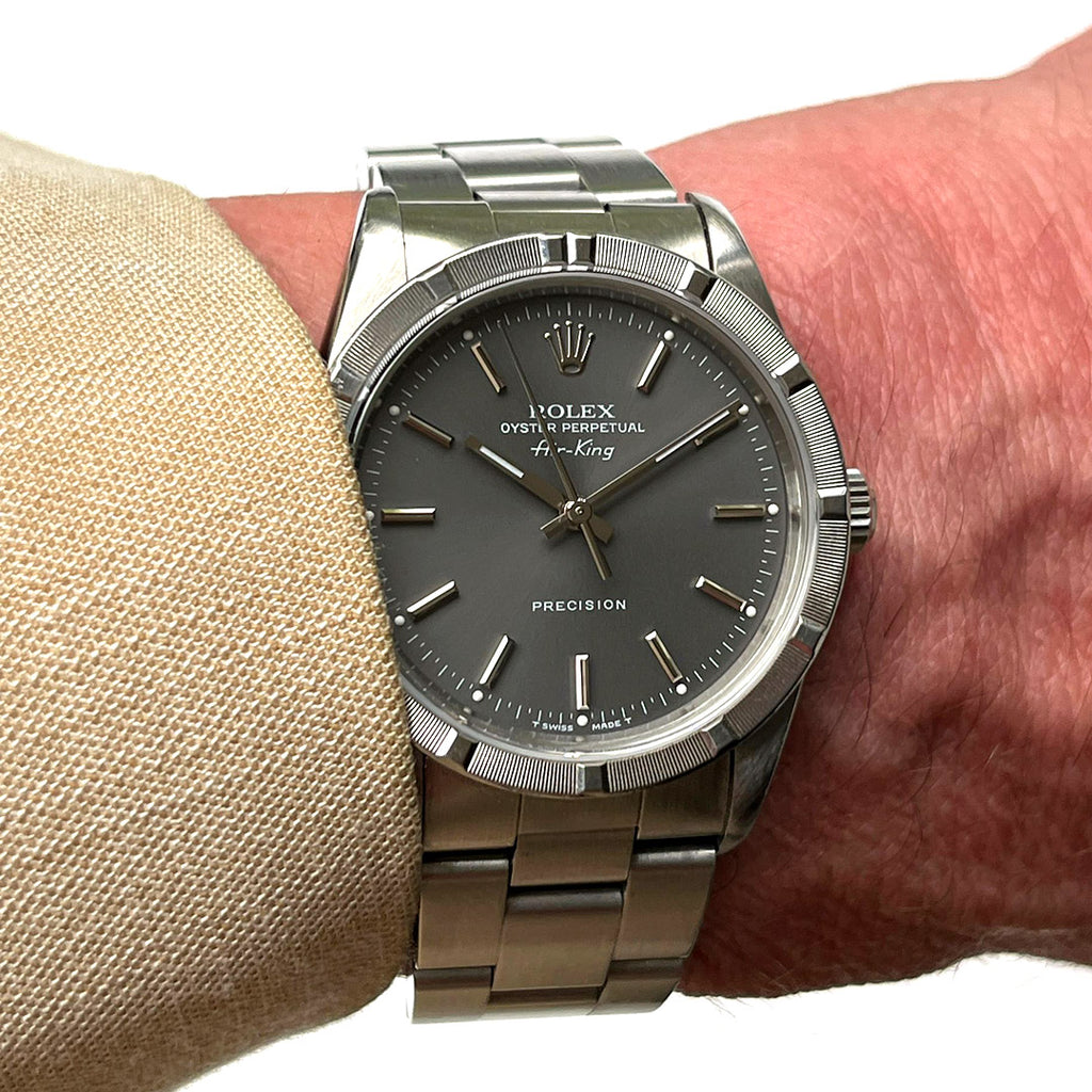 Rolex Air King - Model Reference 14010 - Bamboo Bezel - Rare Grey Dial - c.1995