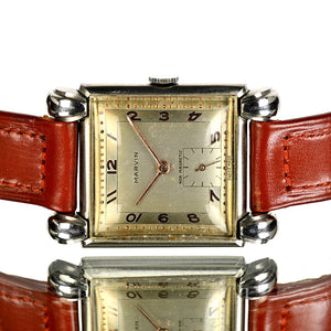 Marvin - An Art Deco Style Dress Watch - Teardrop Sculpted Lugs - c.1950s