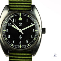 A 1976 Lost Navi Cushion Cased Watch RAF Issued Case Back Markings: 6BB 6645 99 5238290 370/76 Vintage Watch Specialist