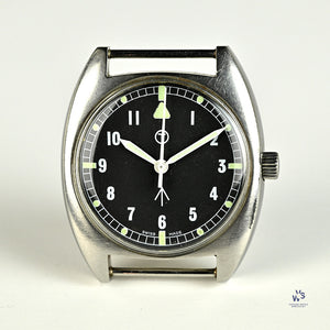 A 1976 Lost Navi Cushion Cased Watch RAF Issued Case Back Markings: 6BB 6645 99 5238290 370/76 Vintage Watch Specialist