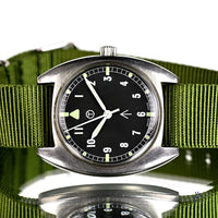 A 1976 Lost Navi Cushion Cased Watch RAF Issued Case Back Markings: 6BB 6645 99 5238290 370/76 Vintage Watch Specialist