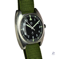 A 1976 Lost Navi Cushion Cased Watch RAF Issued Case Back Markings: 6BB 6645 99 5238290 370/76 Vintage Watch Specialist