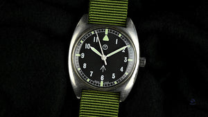 A 1976 Lost Navi Cushion Cased Watch RAF Issued Case Back Markings: 6BB 6645 99 5238290 370/76 Vintage Watch Specialist