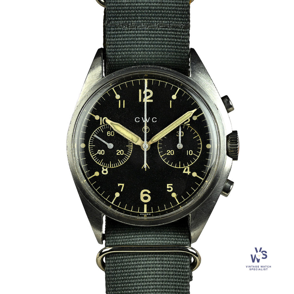 A military Issue RAF Pilots CWC Chronograph ’Fab Four’ - Vintage Watch Specialist