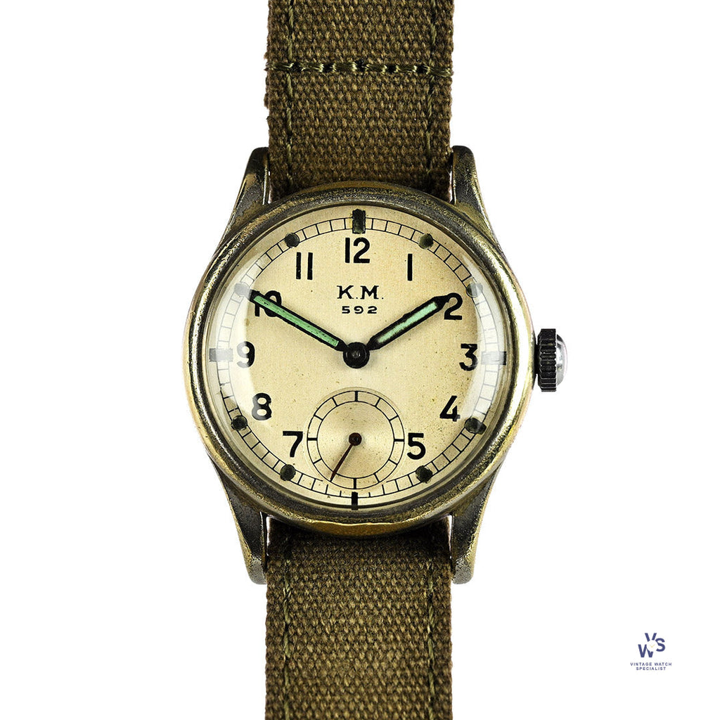 Alpina WWII Naval - KM Kriegsmarine Wristwatch - Calibre 592 - c.1944 - Vintage Watch Specialist