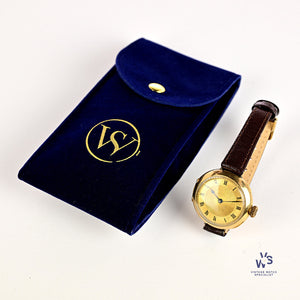 Anonymous Dial 18k Gold Trench Style Watch - Roman Numeral Dial - c.1920s - Vintage Watch Specialist