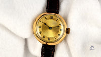 Anonymous Dial 18k Gold Trench Style Watch - Roman Numeral Dial - c.1920s - Vintage Watch Specialist
