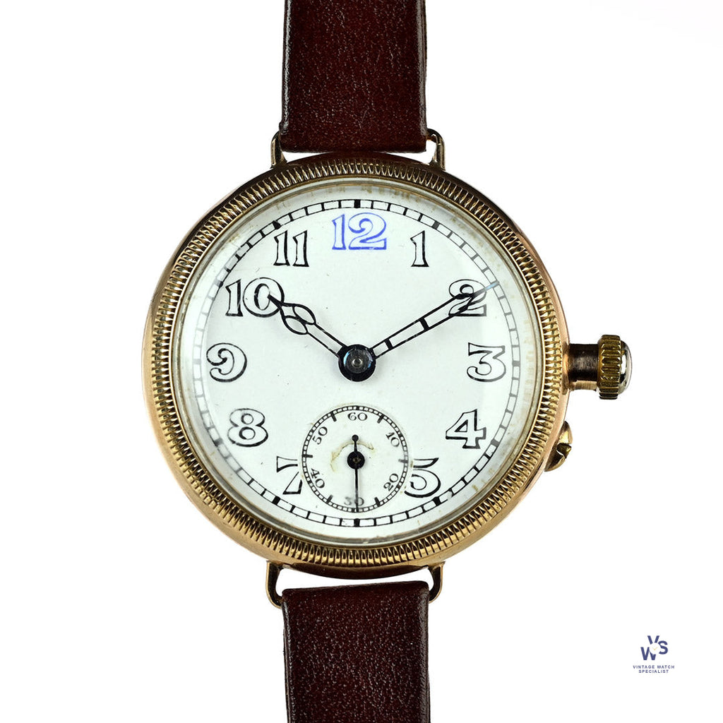 Anonymous Dial Borgel Case Officers Trench Watch - Vintage Watch Specialist