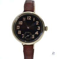 Anonymous Dial - Military Engravings - Trench Watch - Black Dial - c.1917 - Vintage Watch Specialist