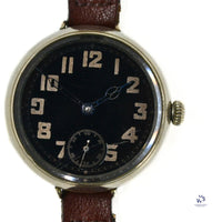 Anonymous Dial - Military Engravings - Trench Watch - Black Dial - c.1917 - Vintage Watch Specialist