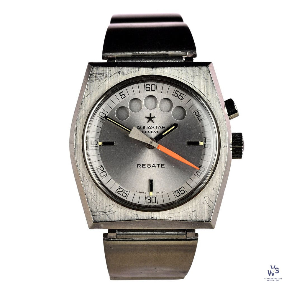 Aquastar Regate Automatic Yacht Timer - Lemania Movement - c.1970s - Vintage Watch Specialist