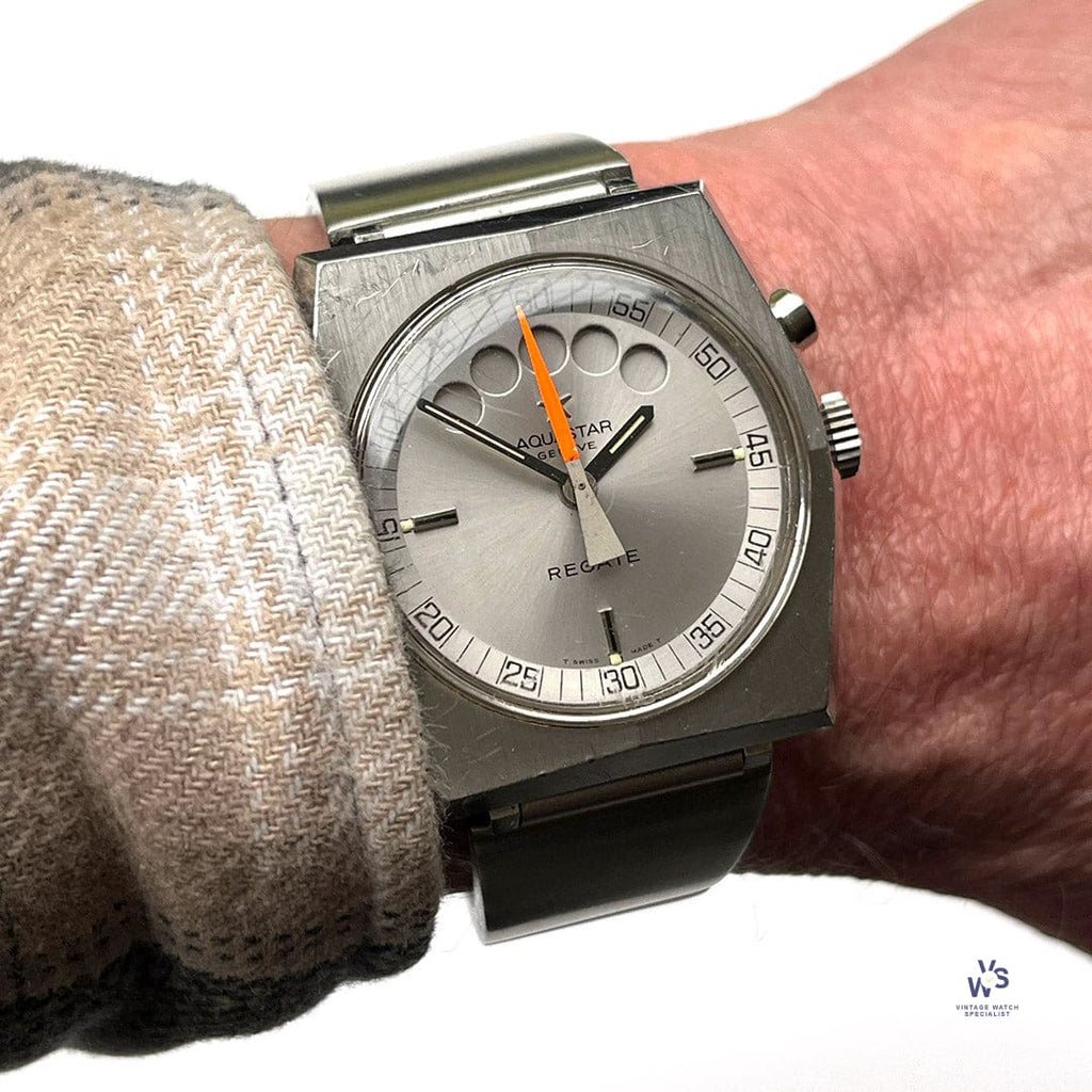 Aquastar Regate Automatic Yacht Timer - Lemania Movement - c.1970s - Vintage Watch Specialist