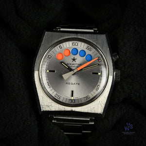 Aquastar Regate Automatic Yacht Timer - Lemania Movement - c.1970s - Vintage Watch Specialist