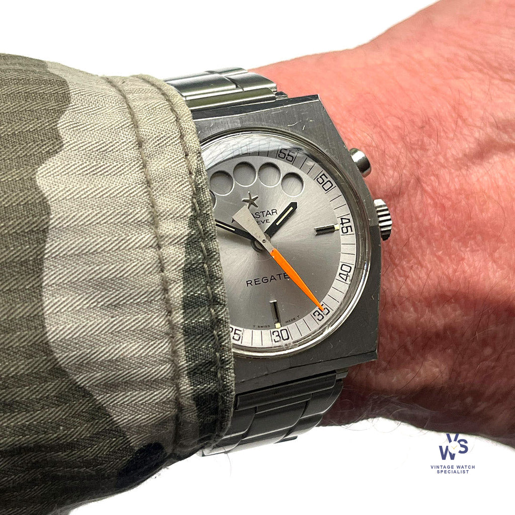 Aquastar Regate Automatic Yacht Timer - Lemania Movement - c.1970s - Vintage Watch Specialist