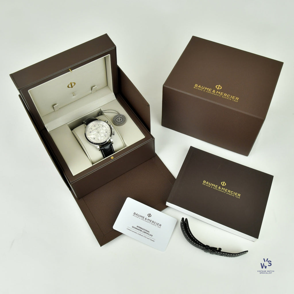 Baume & Mercier Ref: 10005 ‘Capeland’ Chronograph Wristwatch with Spare OEM Strap - Vintage Watch Specialist