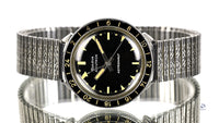 Bulova Accutron Astronaut with Black 24 hr Bezel Mint Condition Box Papers and Original Purchase Receipt 1983 Vintage Watch Specialist