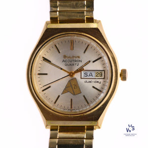 Bulova - Accutron Quartz - 10k Gold Plated - Dual-Day - c.1978 - Vintage Watch Specialist