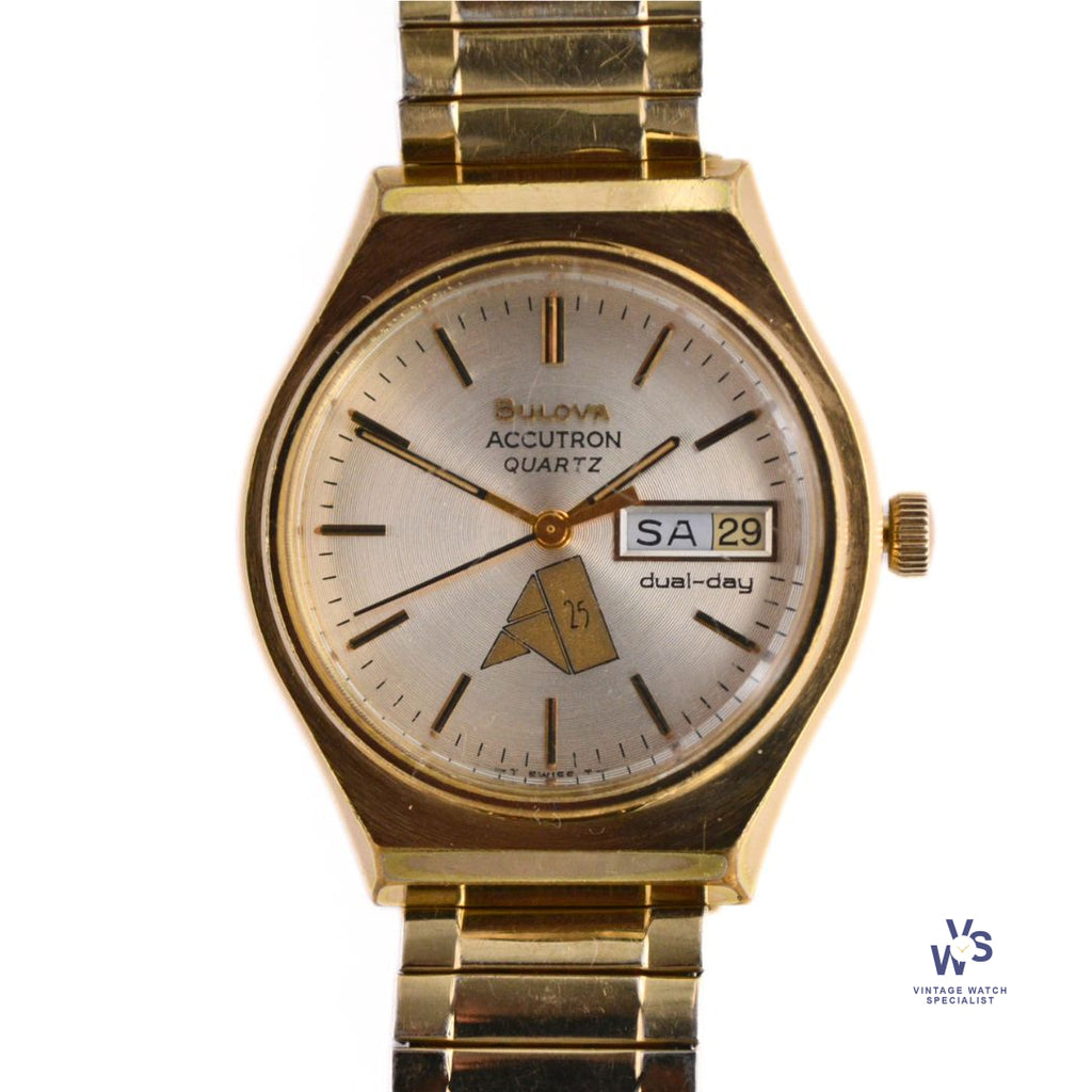 Bulova - Accutron Quartz - 10k Gold Plated - Dual-Day - c.1978 - Vintage Watch Specialist