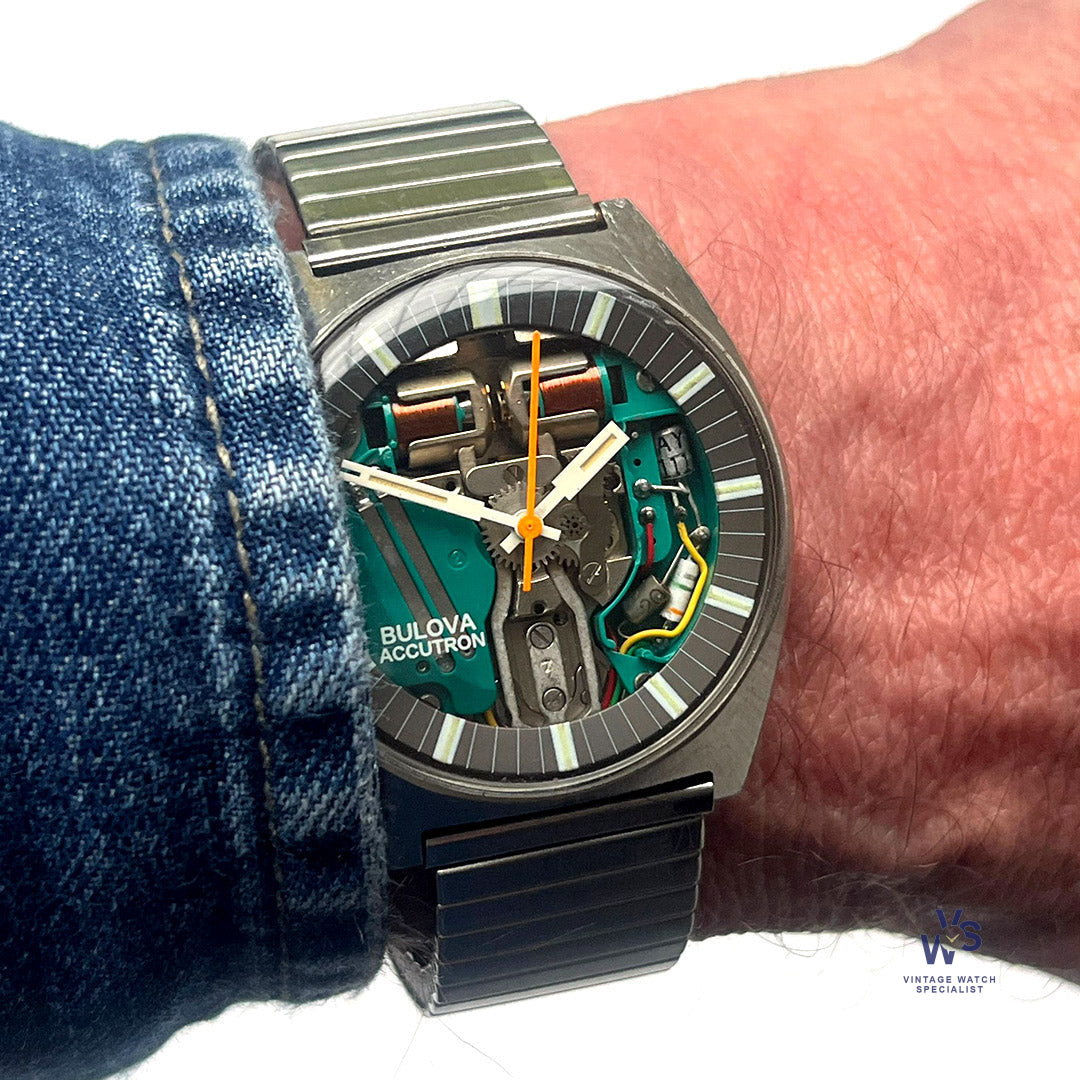 Bulova Accutron Spaceview - Skeleton Dial - Tuning Fork - c.1973