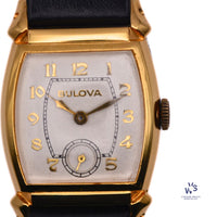 Bulova - Gold Filled Tank Case - Sub-Seconds - Gilt Gloss Dial - circa 1950s - Vintage Watch Specialist