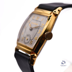 Bulova - Gold Filled Tank Case - Sub-Seconds - Gilt Gloss Dial - circa 1950s - Vintage Watch Specialist