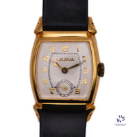Bulova - Gold Filled Tank Case - Sub-Seconds - Gilt Gloss Dial - circa 1950s - Vintage Watch Specialist