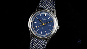 Bulova - Sport Timer Watch - Model Ref: 971 - Beautiful Blue Crosshair Dial - c.1969 - Vintage Watch Specialist