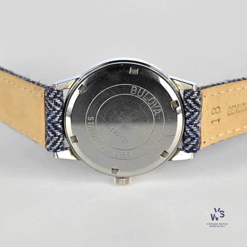 Bulova - Sport Timer Watch - Model Ref: 971 - Beautiful Blue Crosshair Dial - c.1969 - Vintage Watch Specialist