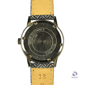 Bulova - Sport Timer Watch - Model Ref: 971 - Beautiful Blue Crosshair Dial - c.1969 - Vintage Watch Specialist