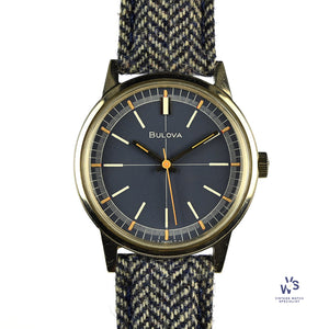 Bulova - Sport Timer Watch - Model Ref: 971 - Beautiful Blue Crosshair Dial - c.1969 - Vintage Watch Specialist