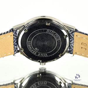 Bulova - Sport Timer Watch - Model Ref: 971 - Beautiful Blue Crosshair Dial - c.1969 - Vintage Watch Specialist