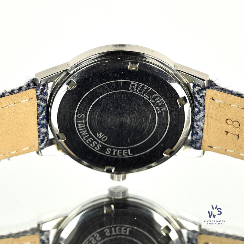 Bulova - Sport Timer Watch - Model Ref: 971 - Beautiful Blue Crosshair Dial - c.1969 - Vintage Watch Specialist