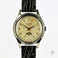 Buren Grand Prix Triple Calendar Moonphase - c.1953 - Vintage Watch Specialist