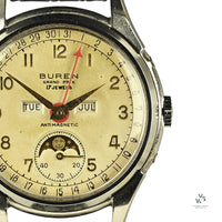 Buren Grand Prix Triple Calendar Moonphase - c.1953 - Vintage Watch Specialist