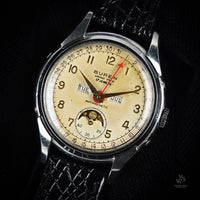 Buren Grand Prix Triple Calendar Moonphase - c.1953 - Vintage Watch Specialist