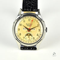 Buren Grand Prix Triple Calendar Moonphase - c.1953 - Vintage Watch Specialist