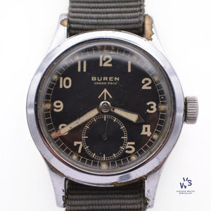 Buren Grand Prix - WWW Dirty Dozen - WW2 Military Watch - C.1945 - Vintage Watch Specialist