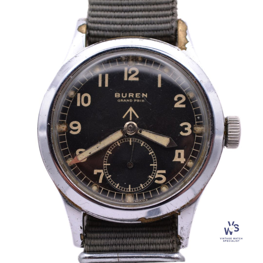 Buren Grand Prix - WWW Dirty Dozen - WW2 Military Watch - C.1945 - Vintage Watch Specialist