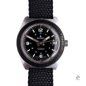 Buren - Vintage Divers’ Watch - Calender - Calibre ST96 - c.1960s - Vintage Watch Specialist