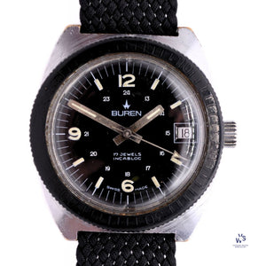 Buren - Vintage Divers’ Watch - Calender - Calibre ST96 - c.1960s - Vintage Watch Specialist