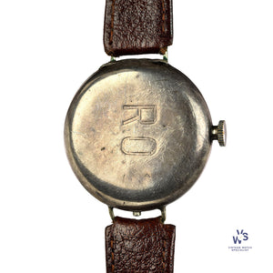 Buren WW1 Military Wristlet (Trench Watch) in a Silver Rolex Marked Case - Hallmarked 1916 - Vintage Watch Specialist