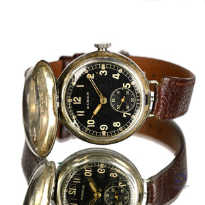 Buren WW1 Military Wristlet (Trench Watch) in a Silver Rolex Marked Case - Hallmarked 1916 - Vintage Watch Specialist
