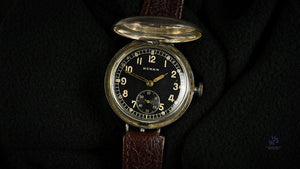 Buren WW1 Military Wristlet (Trench Watch) in a Silver Rolex Marked Case - Hallmarked 1916 - Vintage Watch Specialist