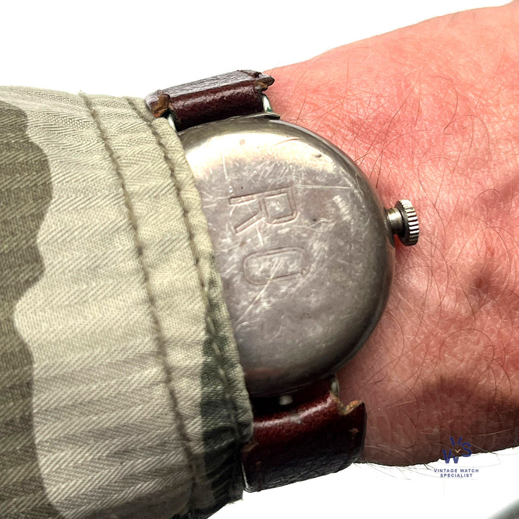 Buren WW1 Military Wristlet (Trench Watch) in a Silver Rolex Marked Case - Hallmarked 1916 - Vintage Watch Specialist