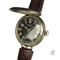 Buren WW1 Military Wristlet (Trench Watch) in a Silver Rolex Marked Case - Hallmarked 1916 - Vintage Watch Specialist