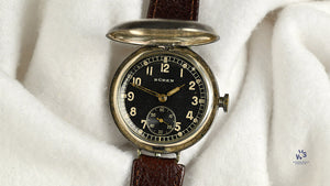 Buren WW1 Military Wristlet (Trench Watch) in a Silver Rolex Marked Case - Hallmarked 1916 - Vintage Watch Specialist