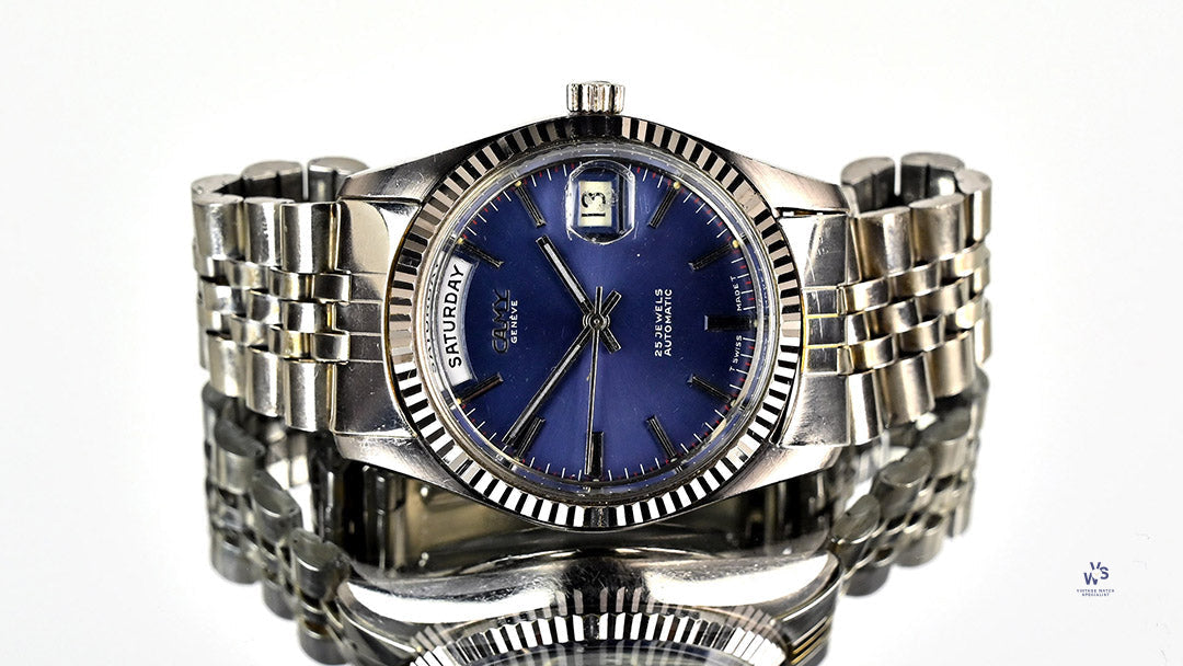 Camy Geneve Day Date Automatic c.1965 Vintage Watch Specialist